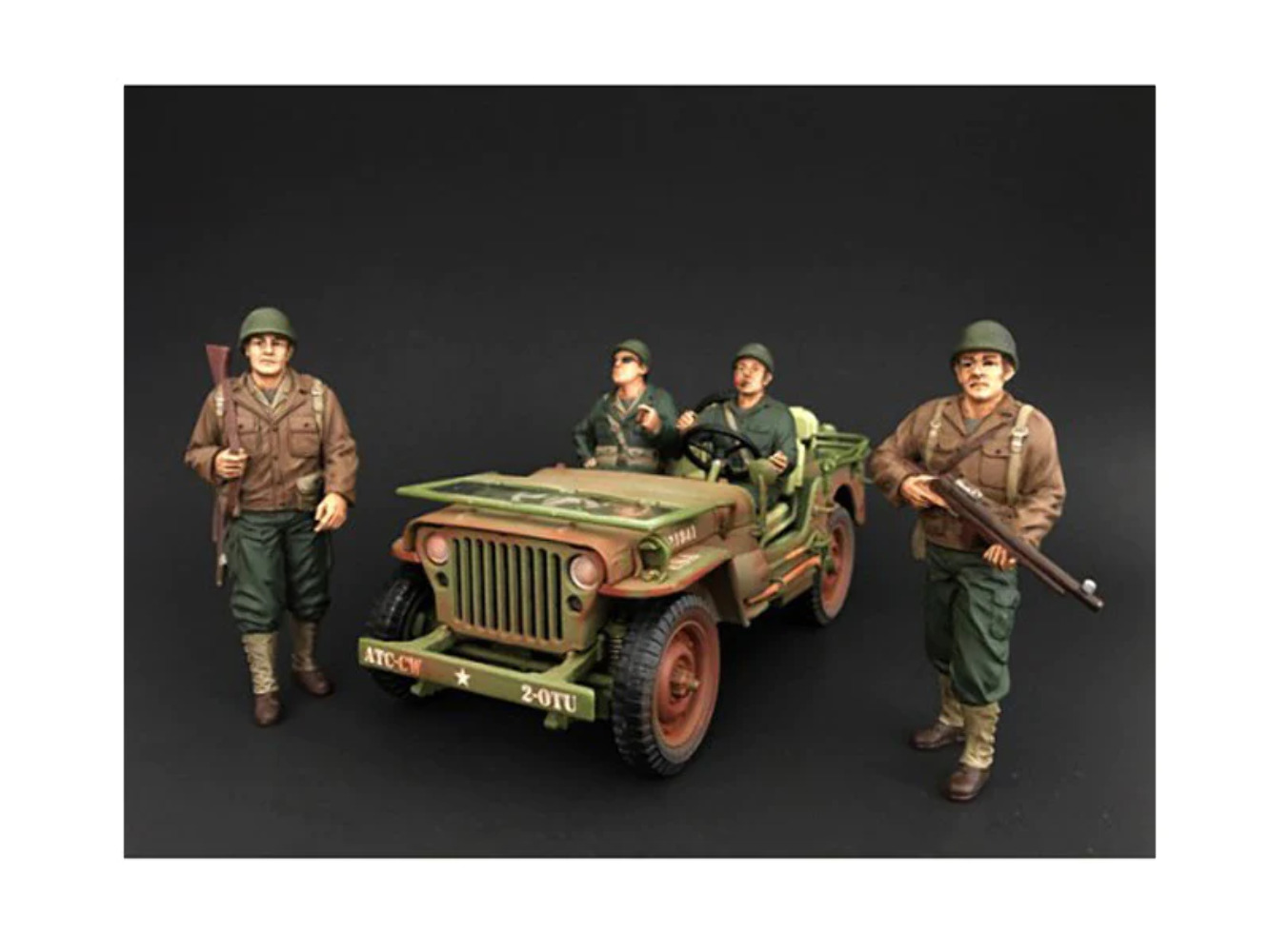 US Army WWII 4 Piece Figure Set For 1:18 Scale Models