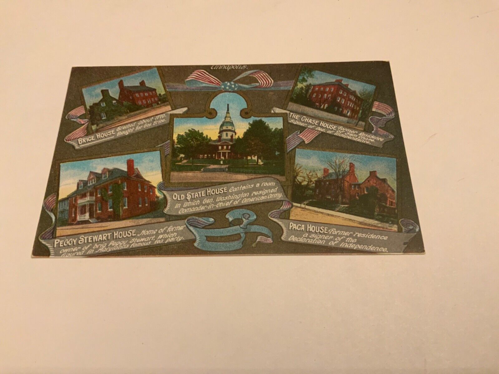 Annapolis, MD. ~ Multi View Washington,Baltimore ,Annapolis Electric RR Postcard