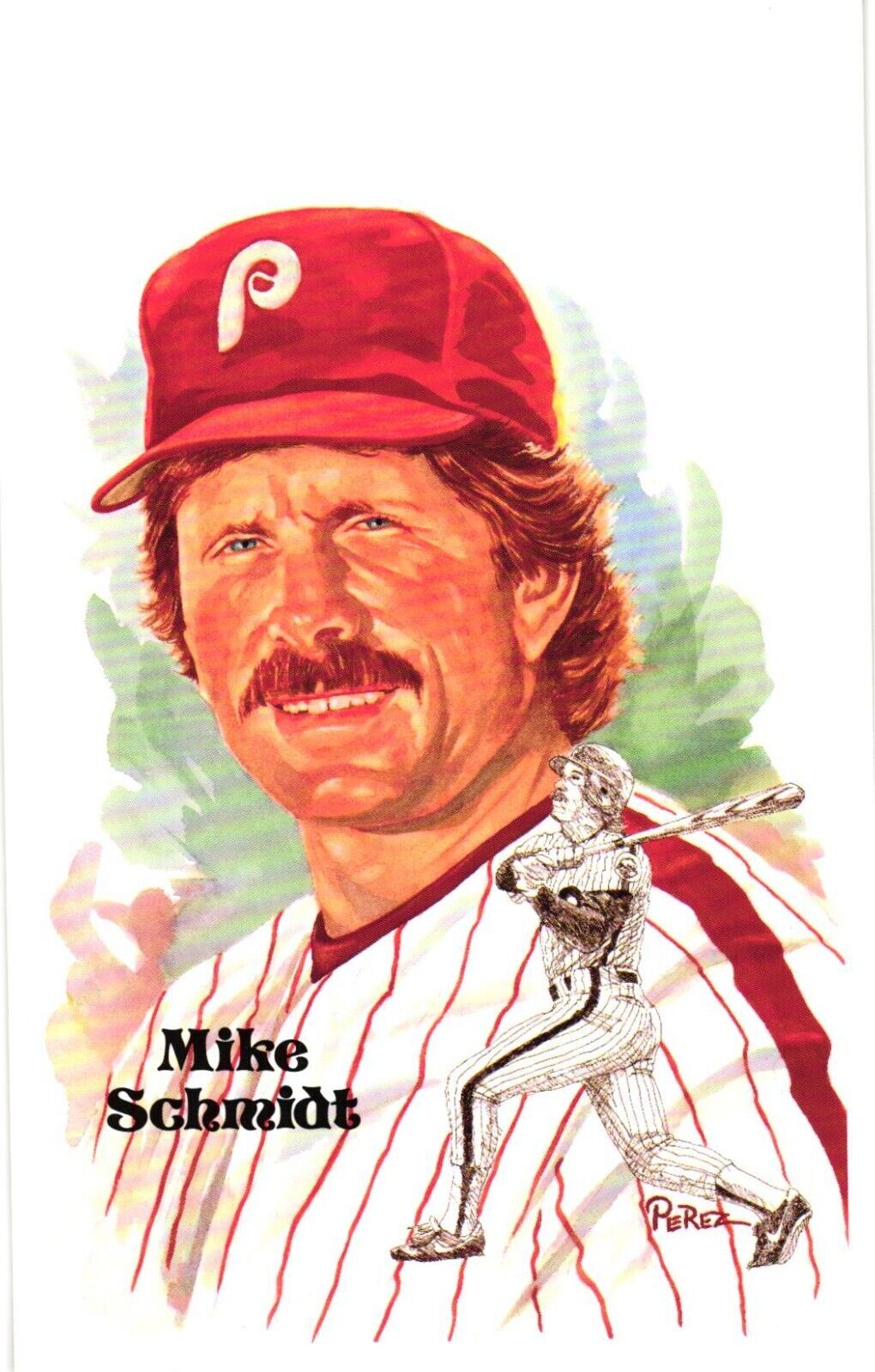 Mike Schmidt 1980 Perez-Steele Baseball Hall of Fame Limited Edition Postcard