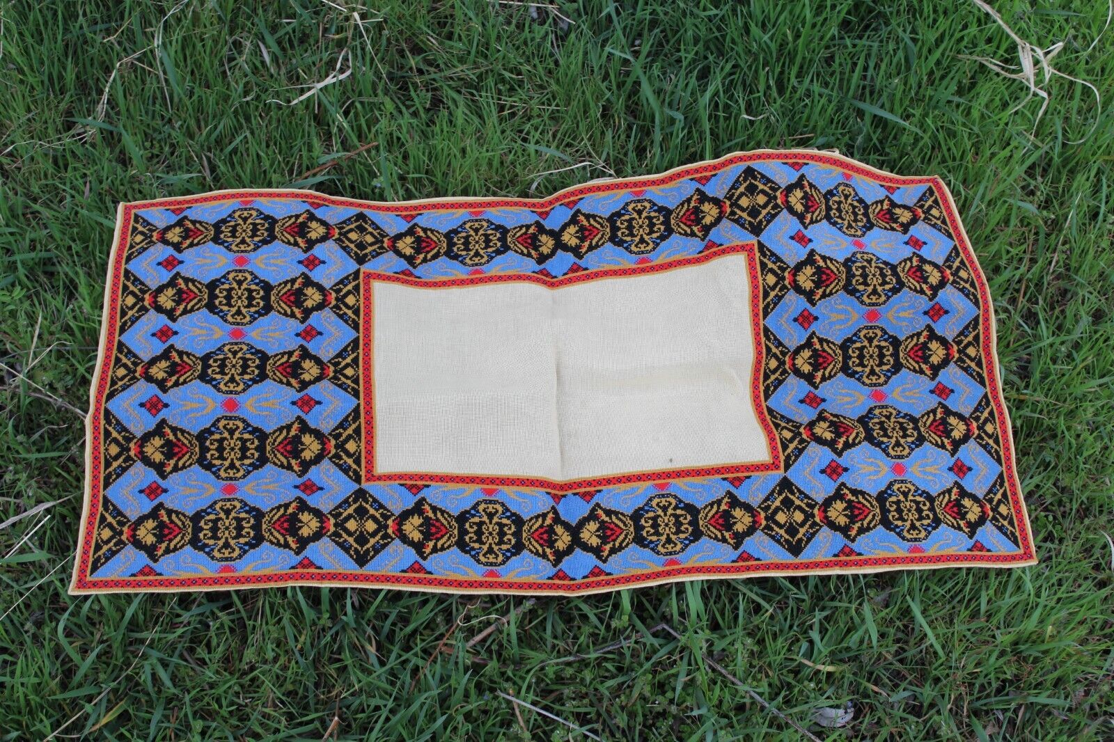 Vintage Tablecloth. Bulgarian Embroidery. Embroidery. Folk Decor. Bulgarian Text