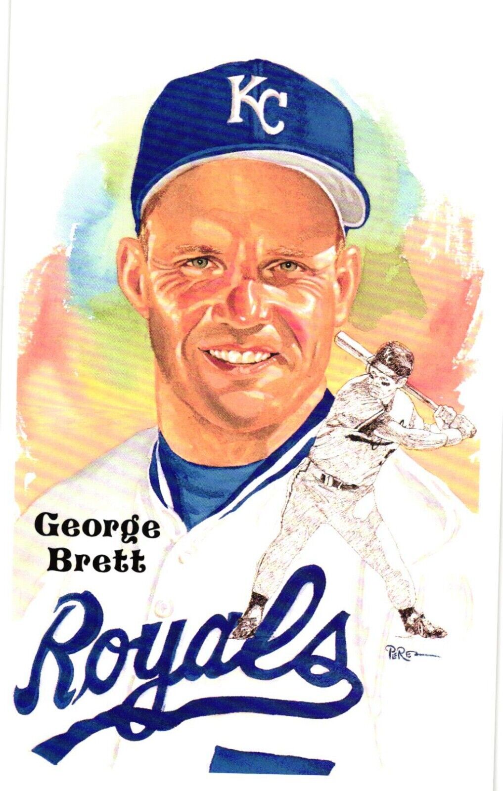 George Brett 1980 Perez-Steele Baseball Hall of Fame Limited Edition Postcard