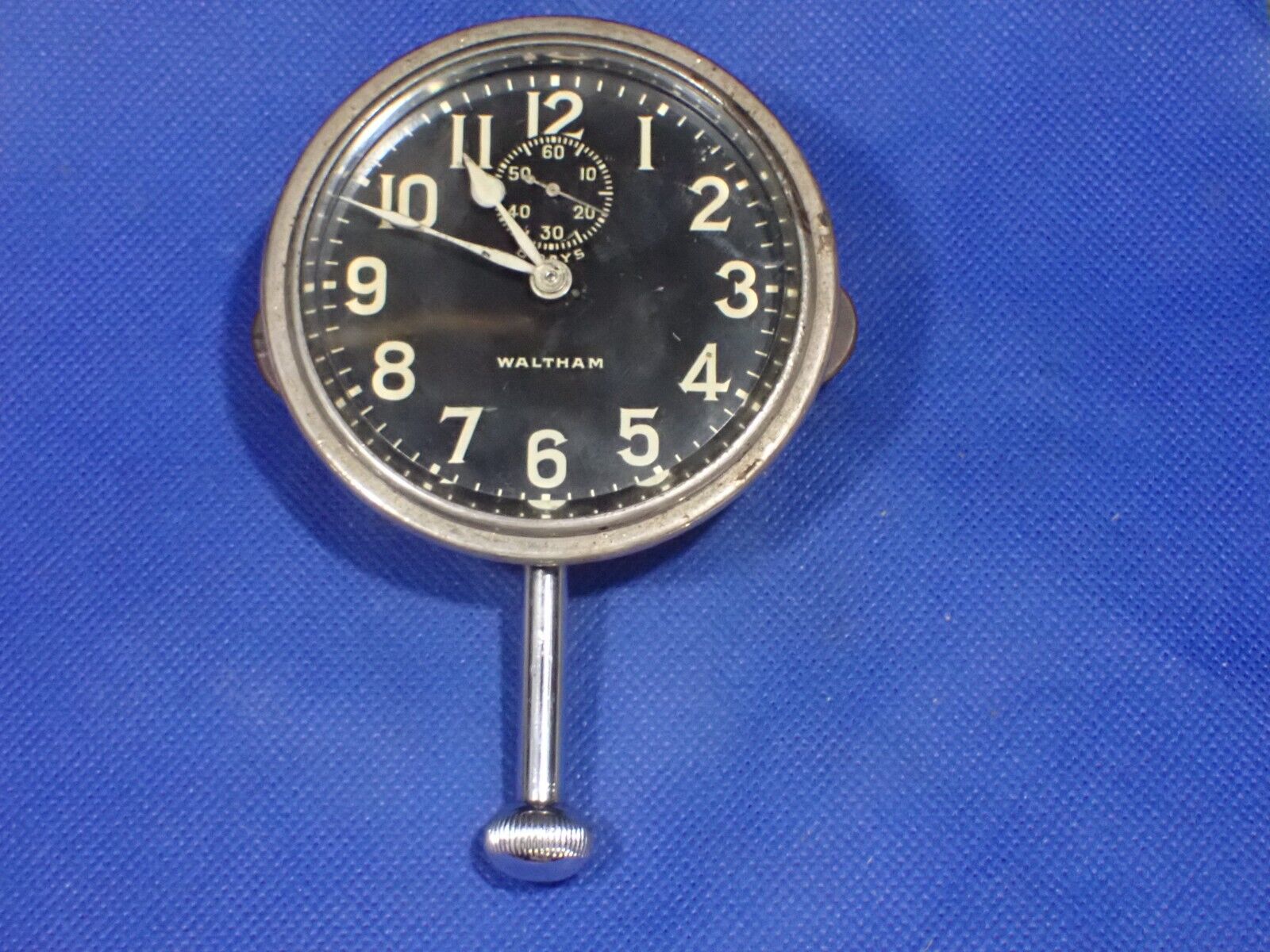 Vintage 8 Day Elgin 7 Jewel Manual Wind Car Clock Runs 1927