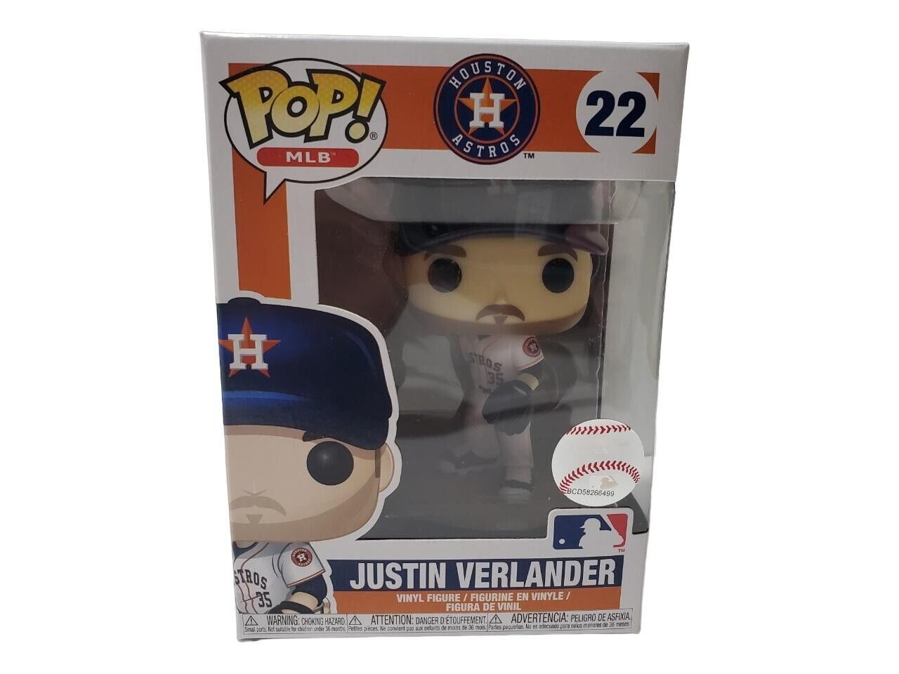 Funko Pop Justin Verlander #22 Figurine MLB White Home Jersey Astros 5099