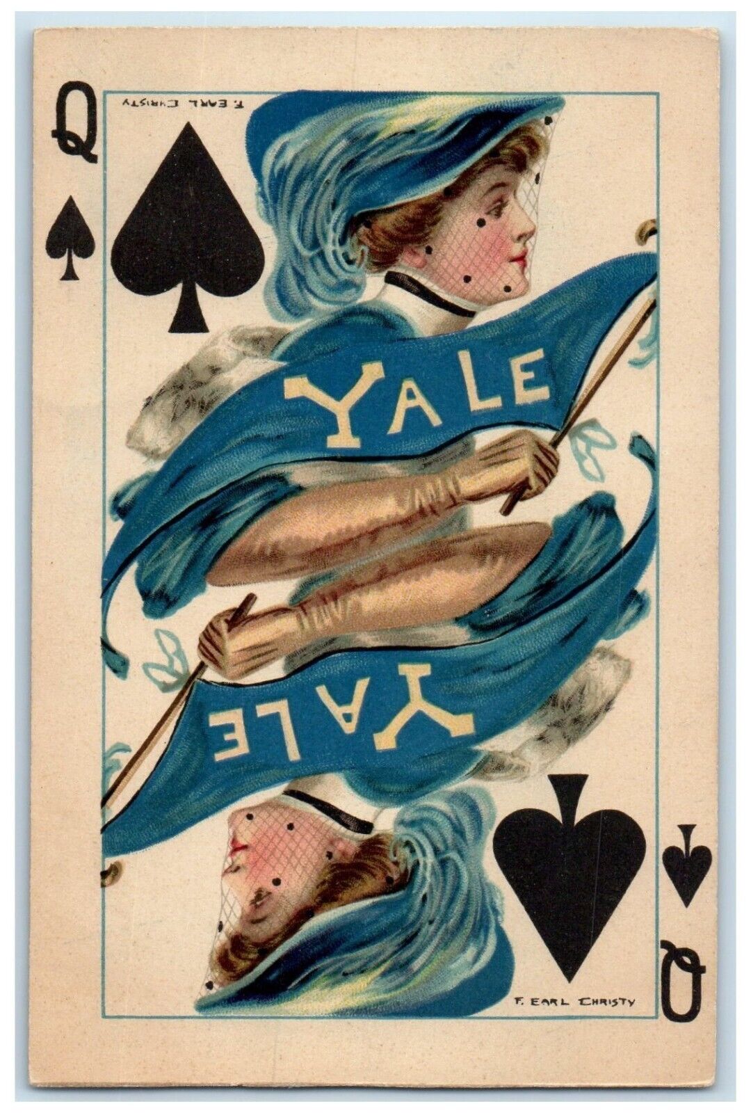 c1910\'s Earl Christy College Queens Yale Pennsylvania University Tuck\'s Postcard