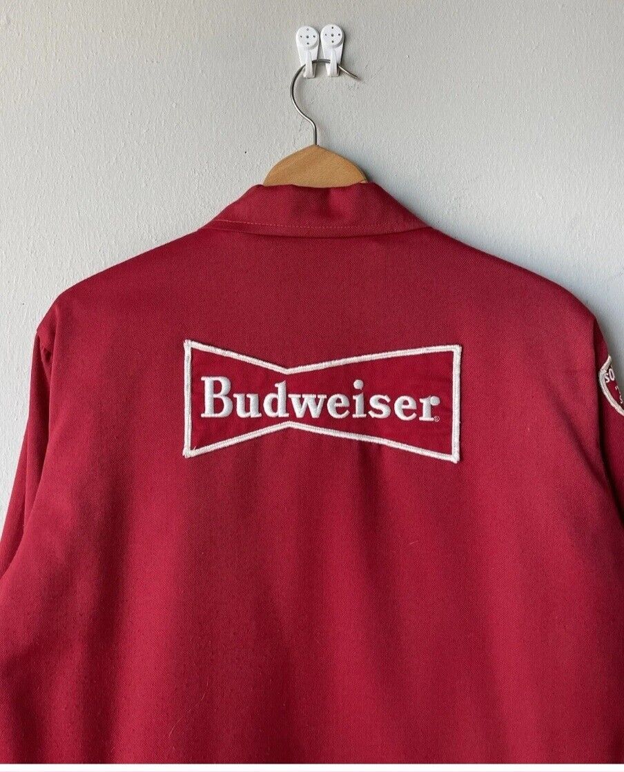 🔥🚨Vintage 60s Horace Budweiser Beer Delivery Mens Work Jacket 48 Lrg Rare EUC