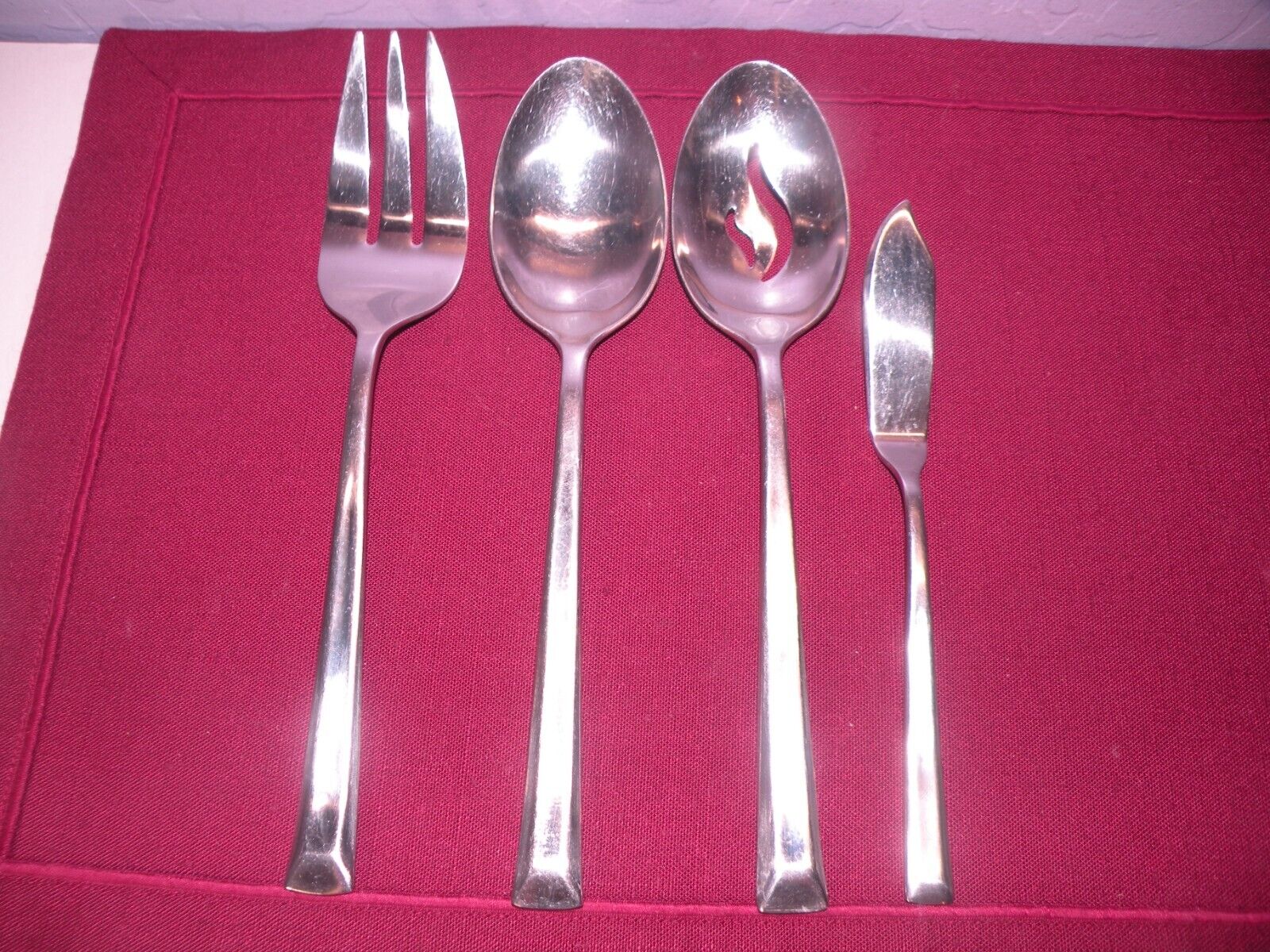 Set Of 4 HOME HTT6 Target Stainless Serving Pieces Spoons Fork Spreader GE4