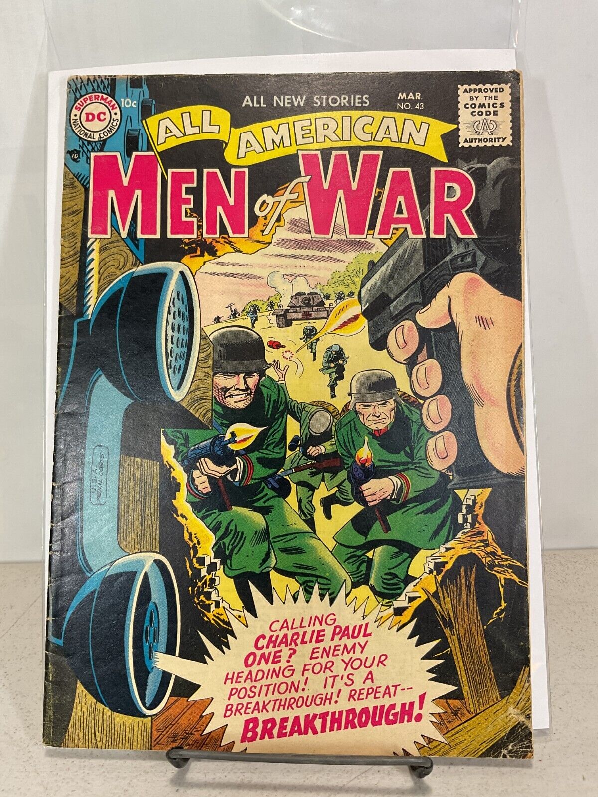 DC Comics All American Men of War #43 VG+ 1957