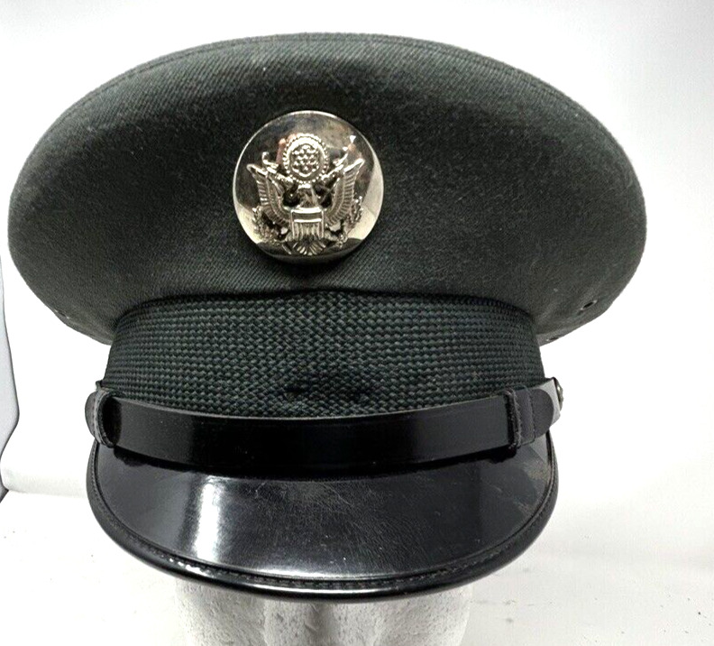 Vintage Flight Ace Army Wool Dress Cap Hat Size 7 3/8