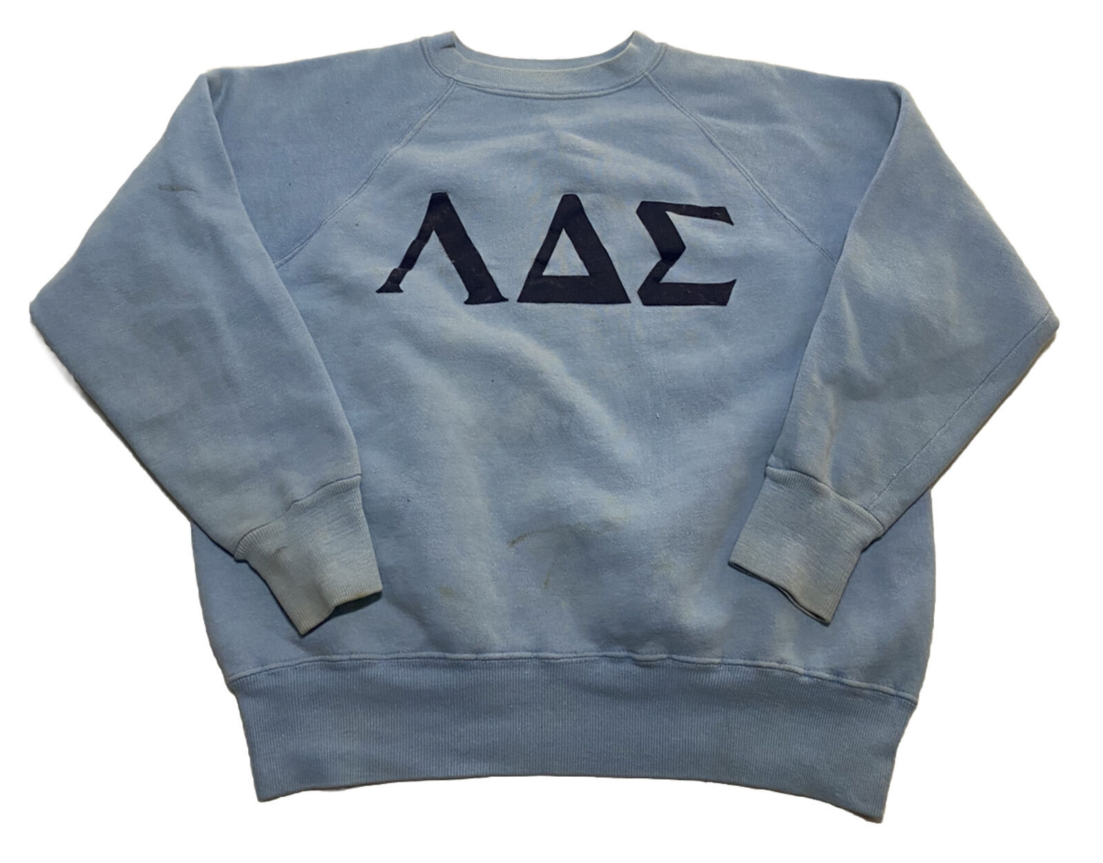 Vintage 1960s Fraternity Sweatshirt Baby Blue 22x22 X3