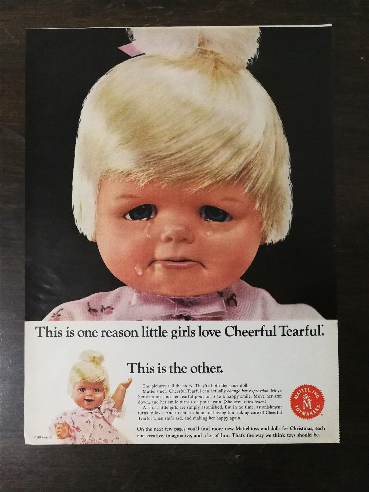 Vintage 1968 Mattel Toys 7-Page Full Color Ad Brochure Crying Baby - Winchester