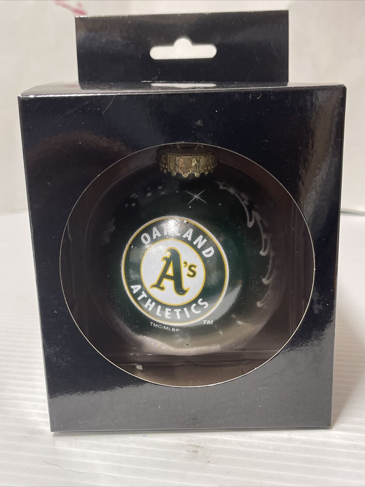 Oakland A\'s Athletics MLB Glass Tree Ball Christmas Ornament 2019  RARE