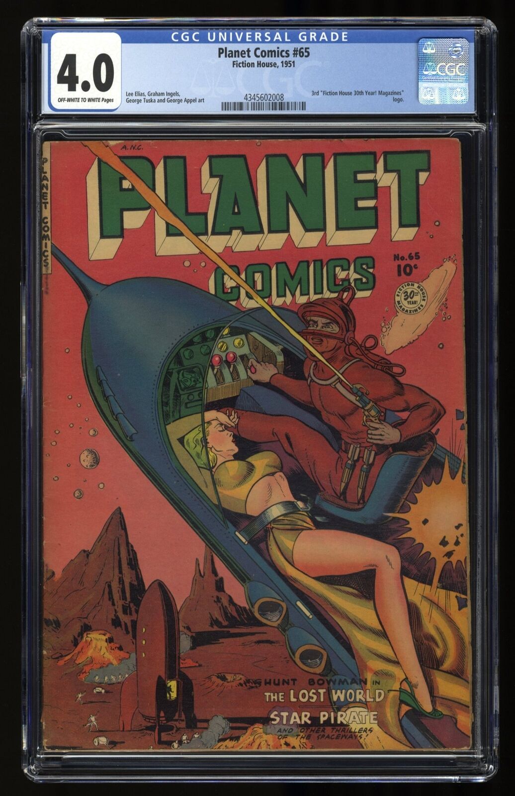 Planet Comics #65 CGC VG 4.0 The Blind Death Classic GGA Headlights Cover