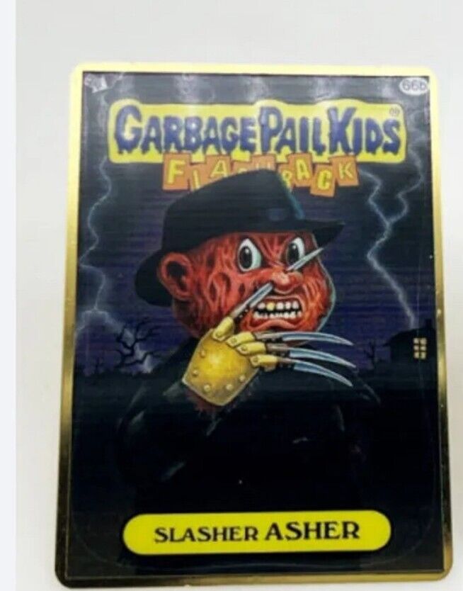 GPK Garbage Pail Kids 15th Series Slasher Asher Gold Card