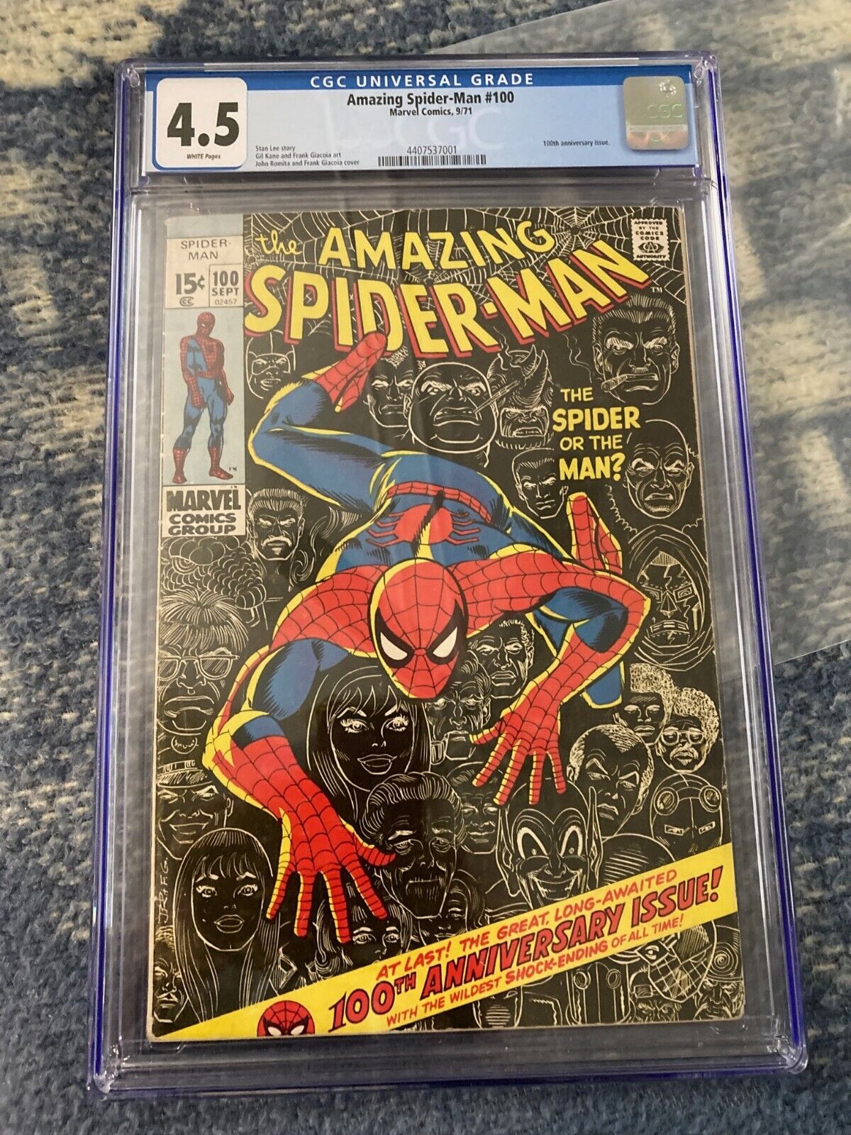 Amazing Spider-Man #100 (1971) Marvel CGC 4.5 WHITE PAGES, 