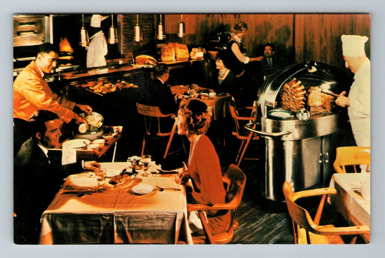 Chicago, IL-Illinois, Interior Don Roth\'s Blackhawk Restaurant Vintage Postcard