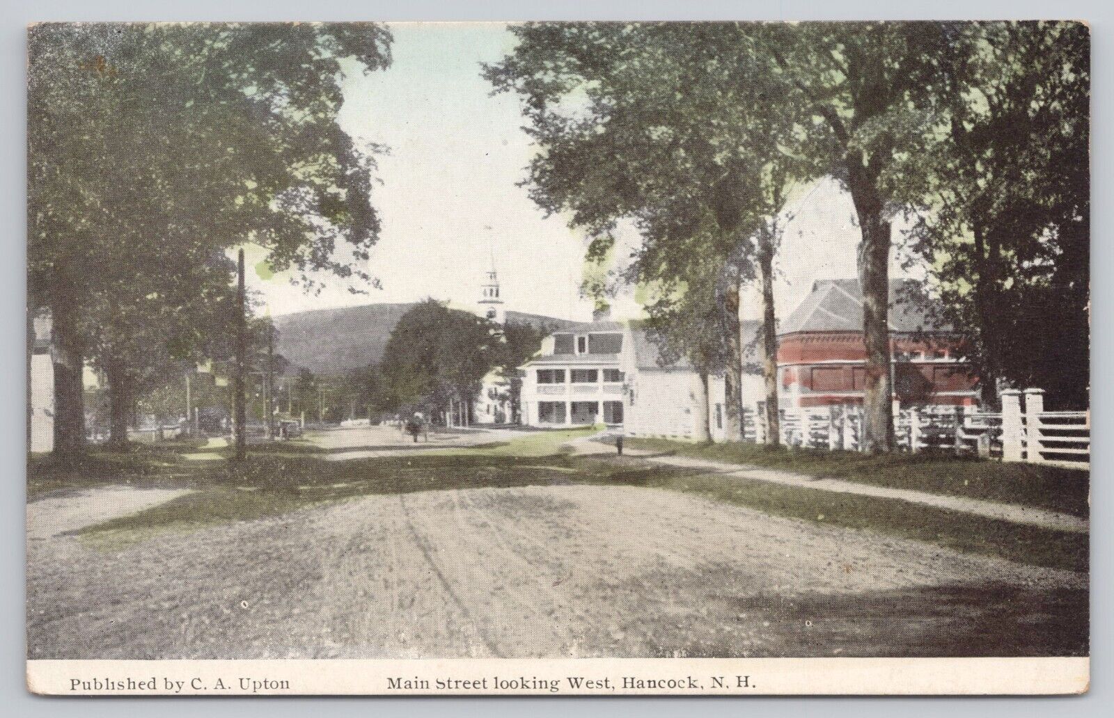 Hancock New Hampshire, Main Street View Looking West, Vintage Postcard