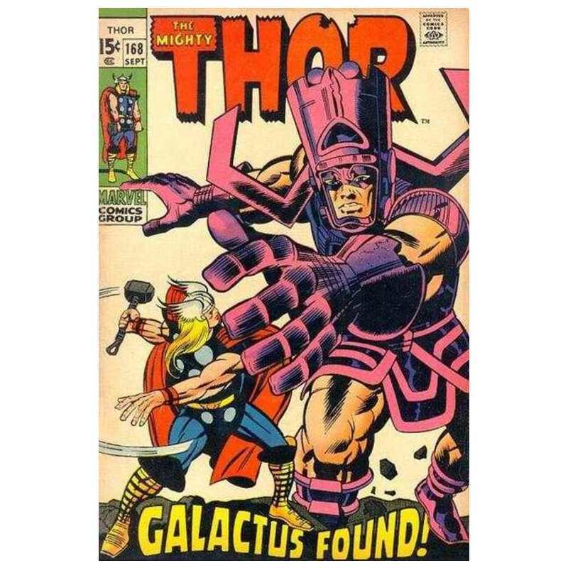 Thor (1966 series) #168 in Fine condition. Marvel comics [t{