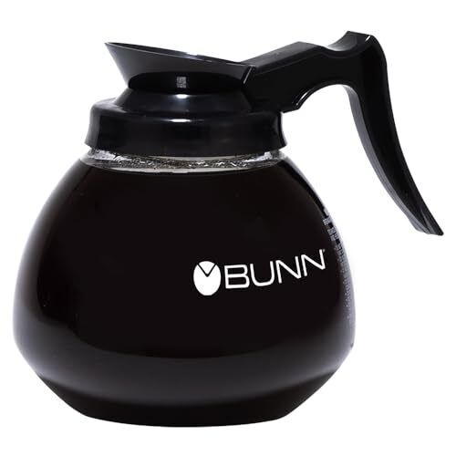 BUNN 5850 Commercial Glass Decanter with Handle, 64oz, Black