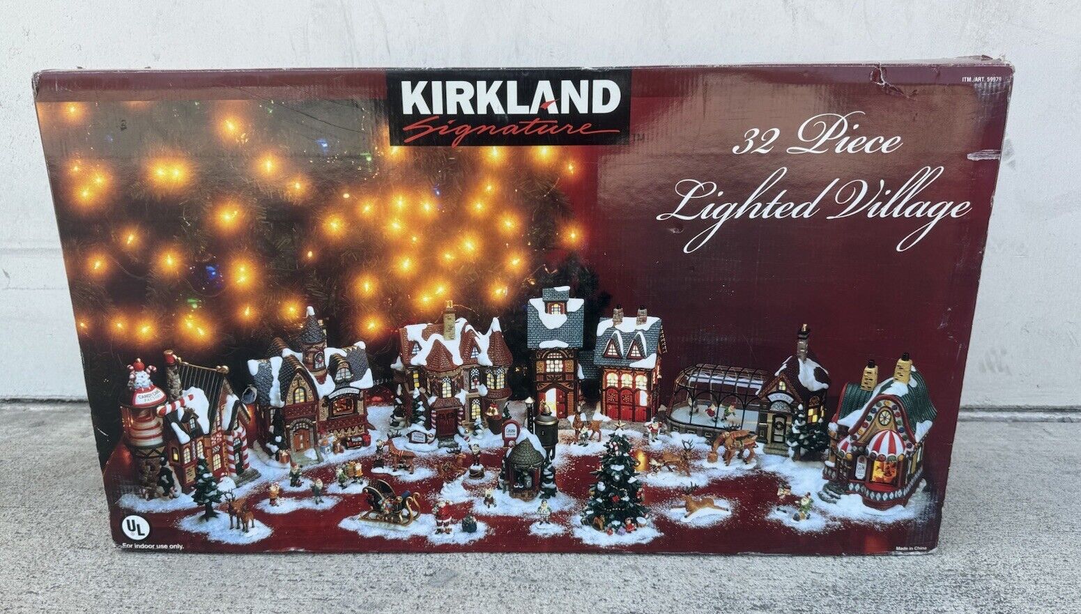 Kirkland Christmas 32 Piece Lighted Victorian Village 59979 Vintage BRAND NEW
