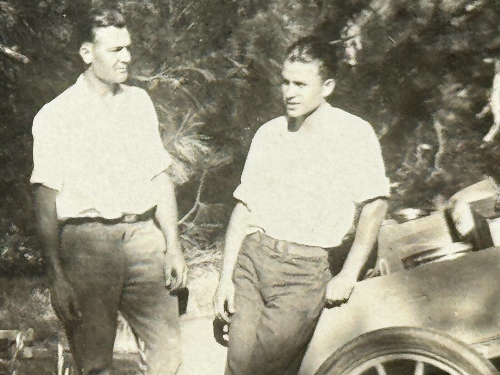 2H Photograph Handsome Attractive Men Arriving At Cedar Crest Camp 1932