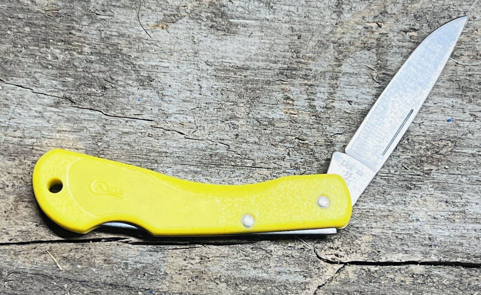 RARE Yellow Vintage CASE XX 059L SS Lockback Folding Pocket Knife