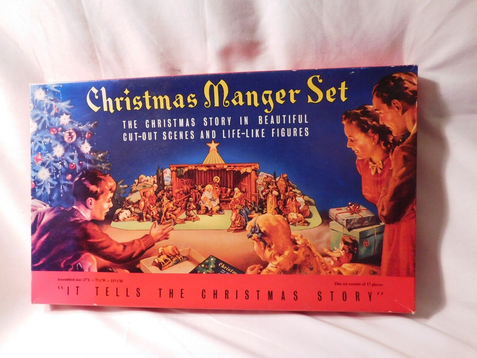 Vintage Christmas Manger Set B. Shackman Co.  Scenes & Life-Like Figures 1990