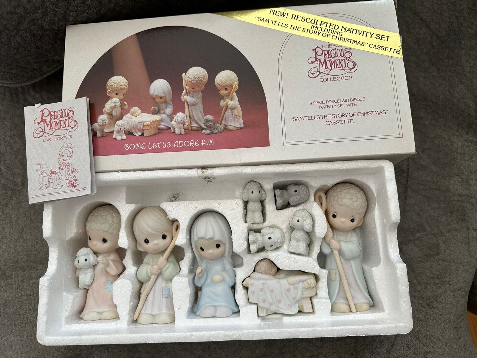 LOT Precious Moments Christmas Nativity Wee 3 Kings, Camel, Goat, Cow, 9 Piece