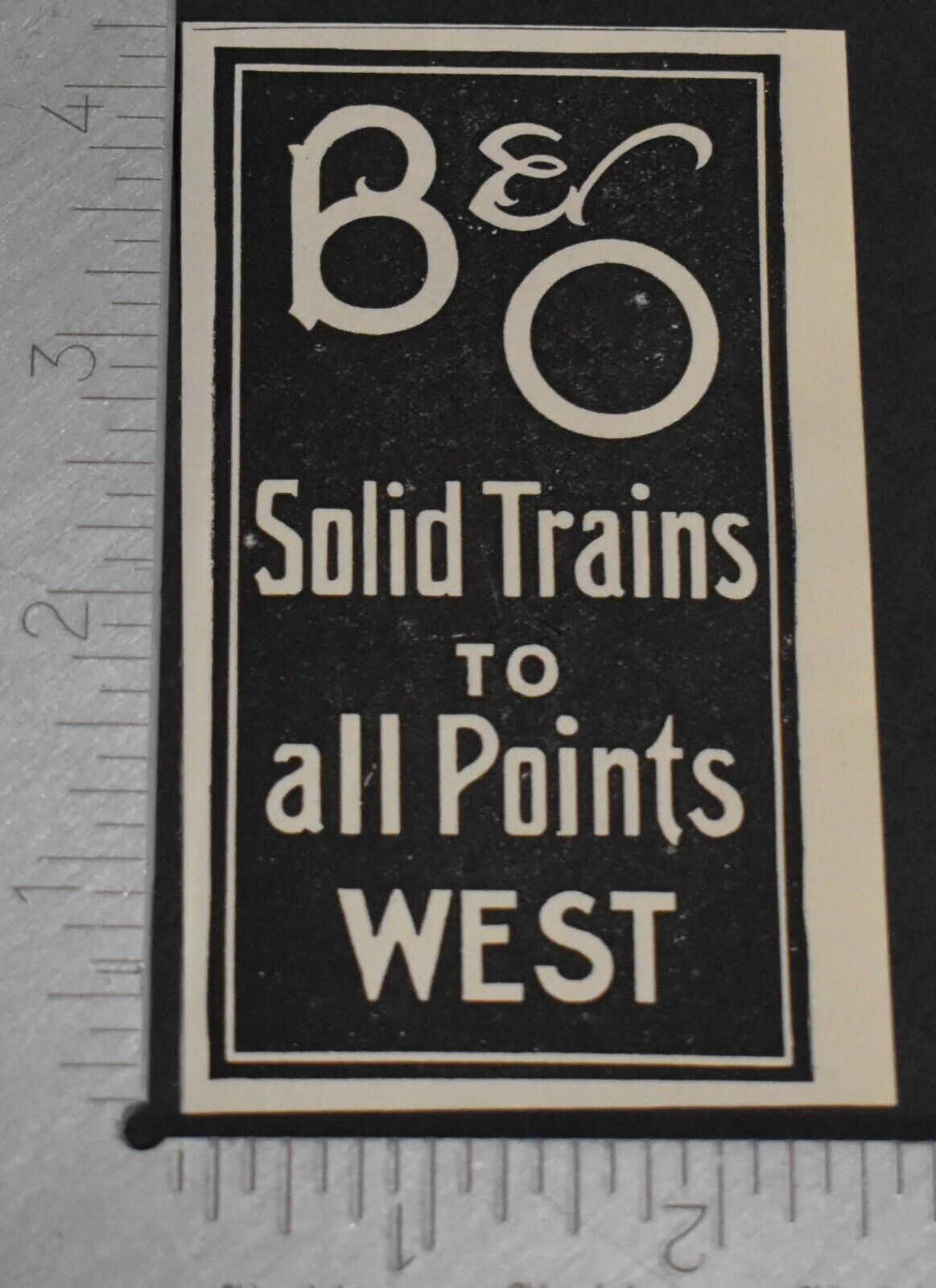 1897 Print Ad B & O RAilroad Solid Trains to all Points West Art Antique