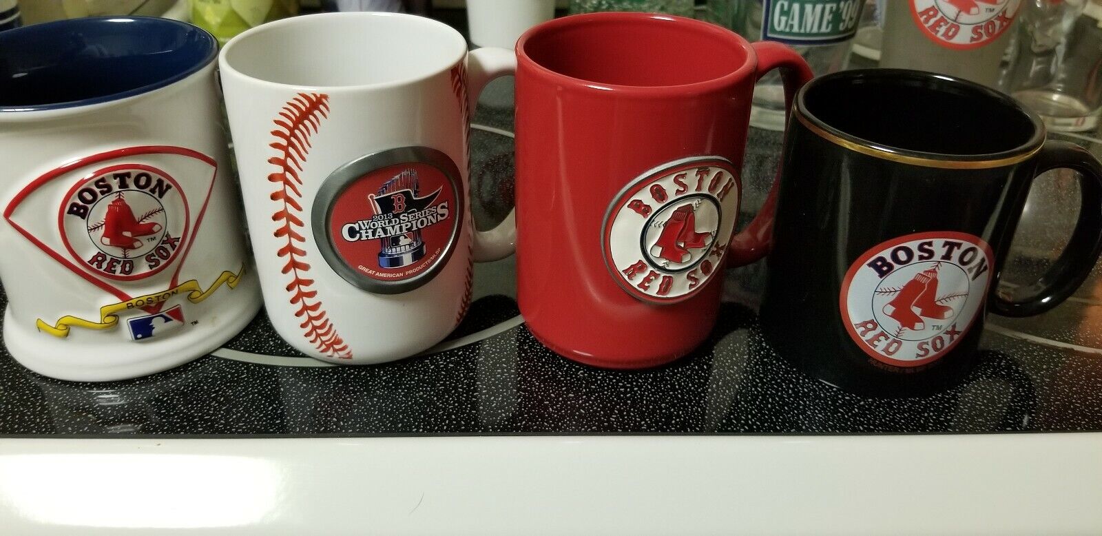 MLB Boston Redsox Glasses Mugs and Cups Collection