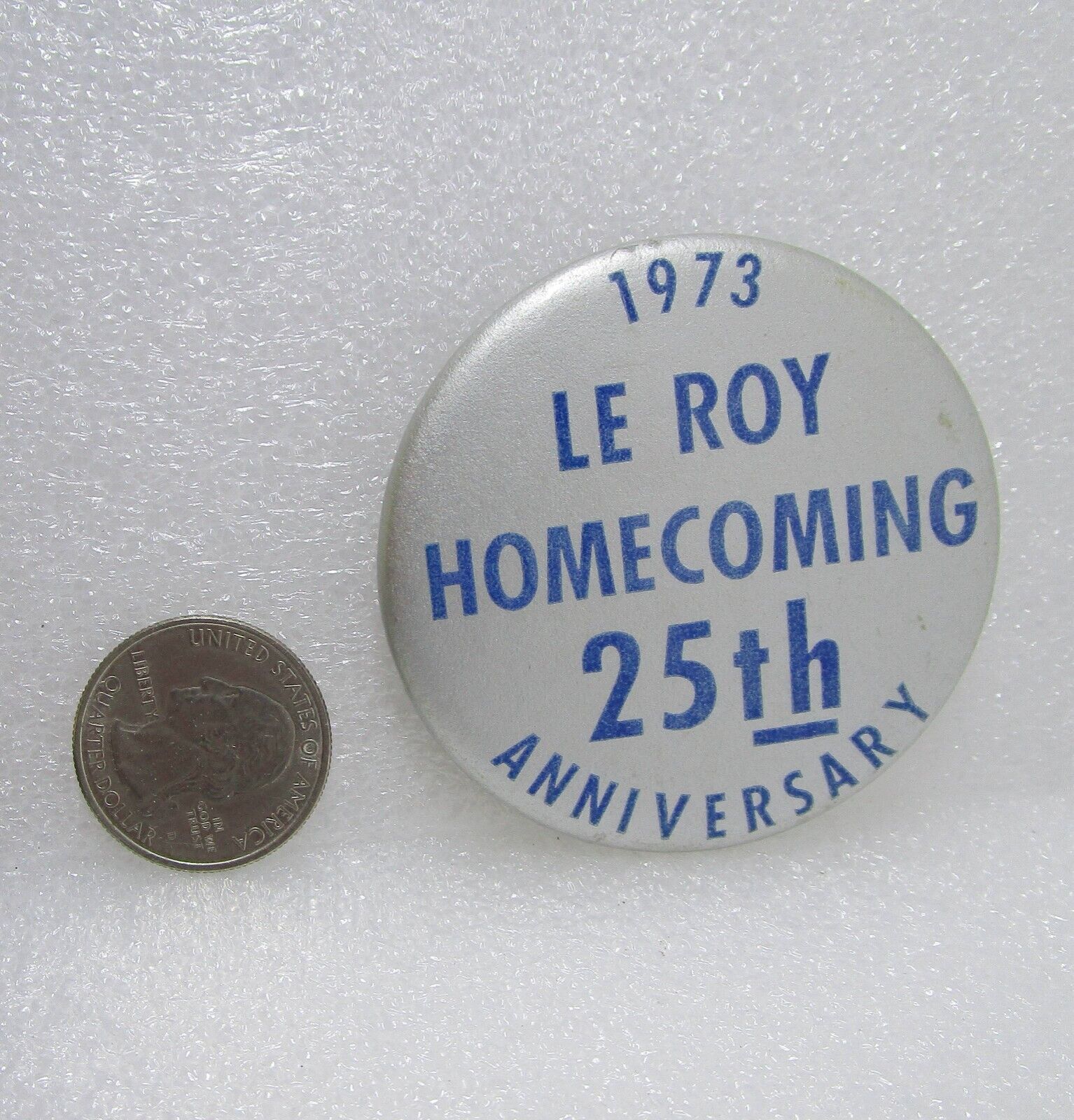 1973 25th Anniversary Le Roy Homecoming Pin