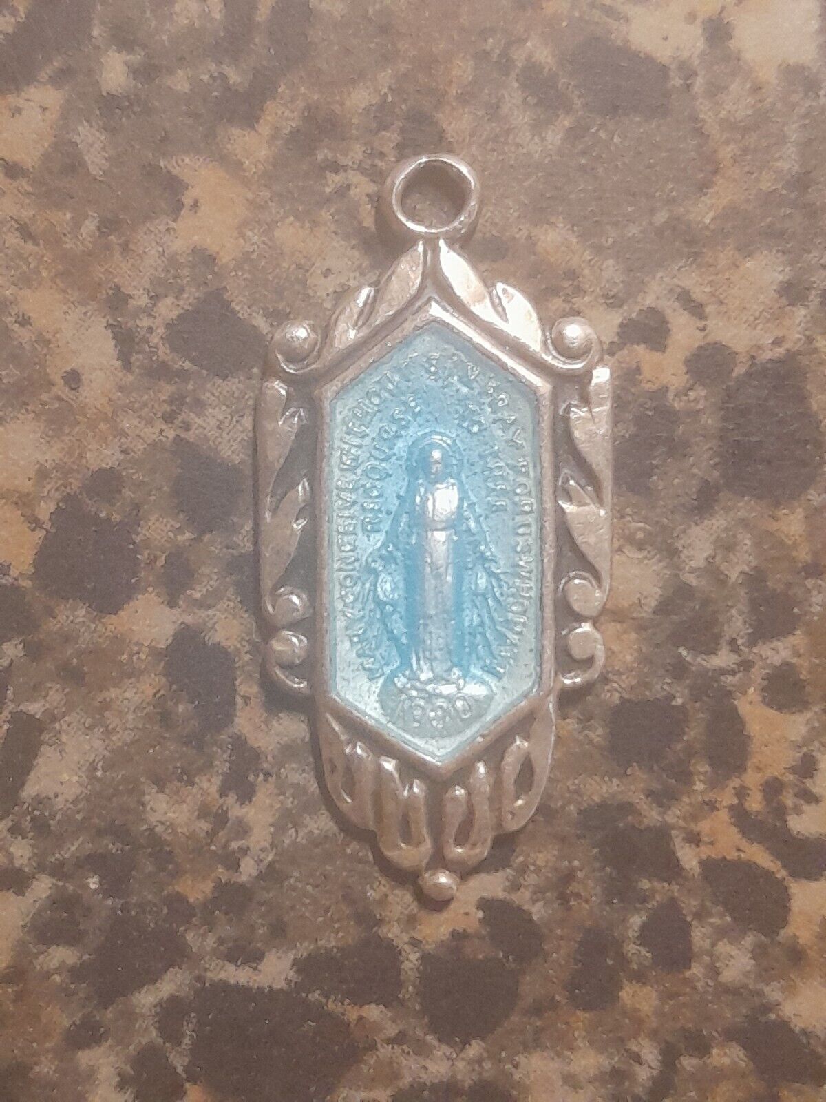 Vintage Sterling BLI Blessed Virgin Mary Miraculous Medal 