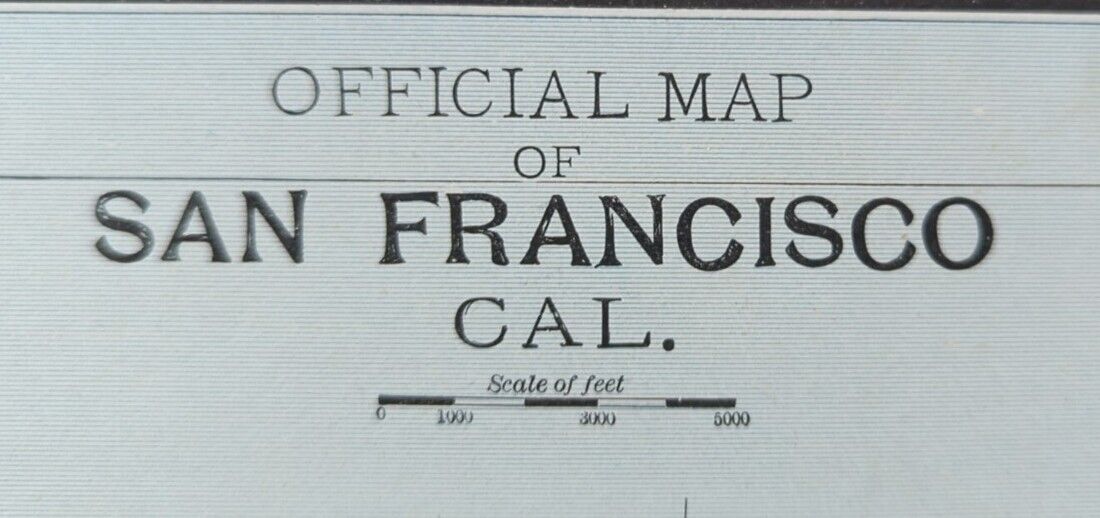 Vintage 1893 SAN FRANCISCO CALIFORNIA Map 22\