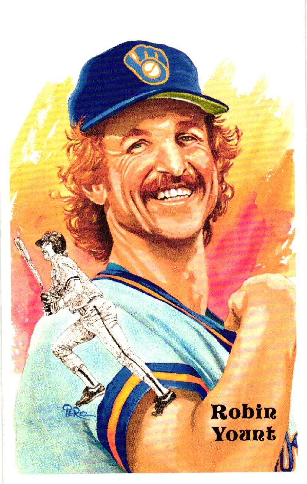 Robin Yount 1980 Perez-Steele Baseball Hall of Fame Limited Edition Postcard