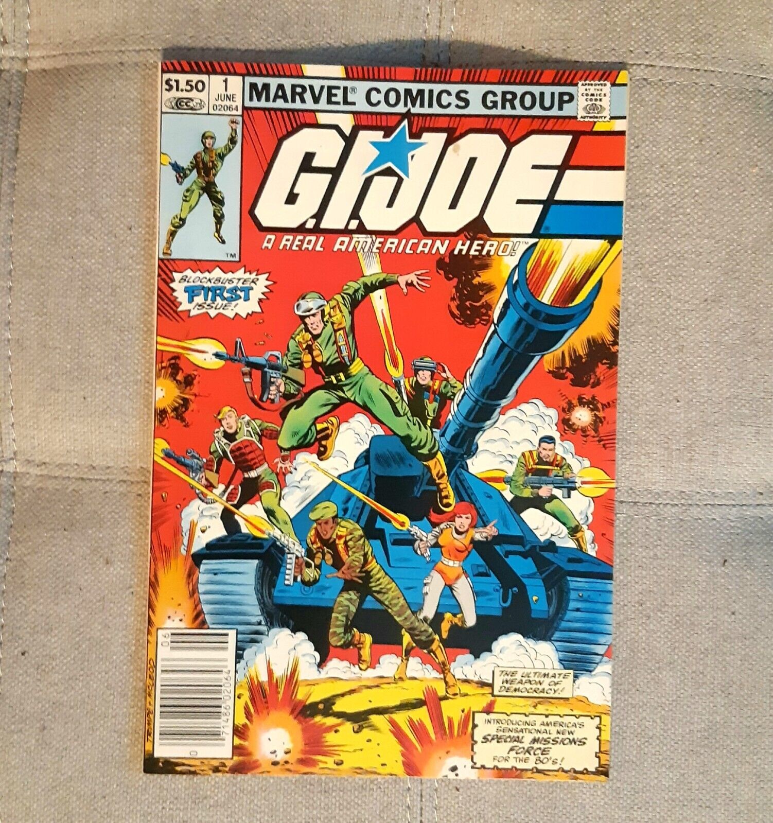 Vintage G.I. JOE COMIC Blockbuster FIRST ISSUE June 1 1982 Vol. 1, No. 1