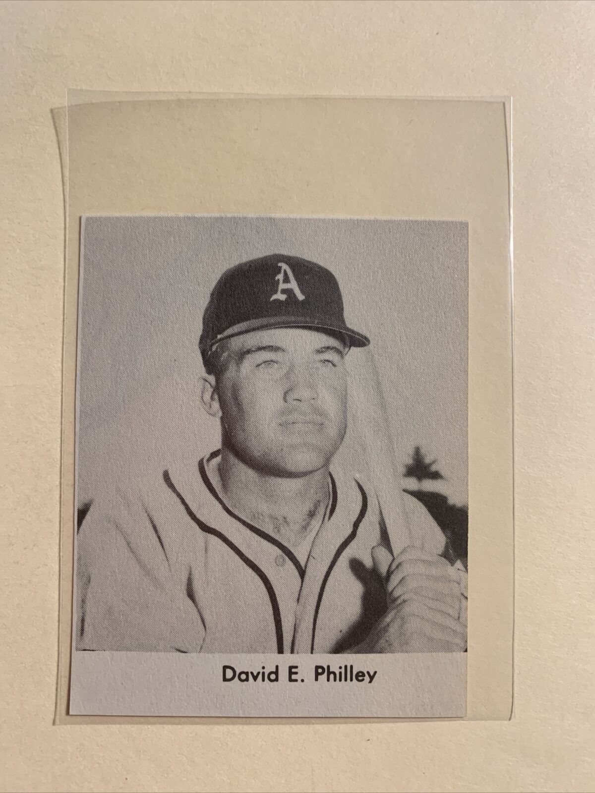 Dave Philley Philadelphia A’s Athletics 1954 Baseball Vintage Pictorial Panel