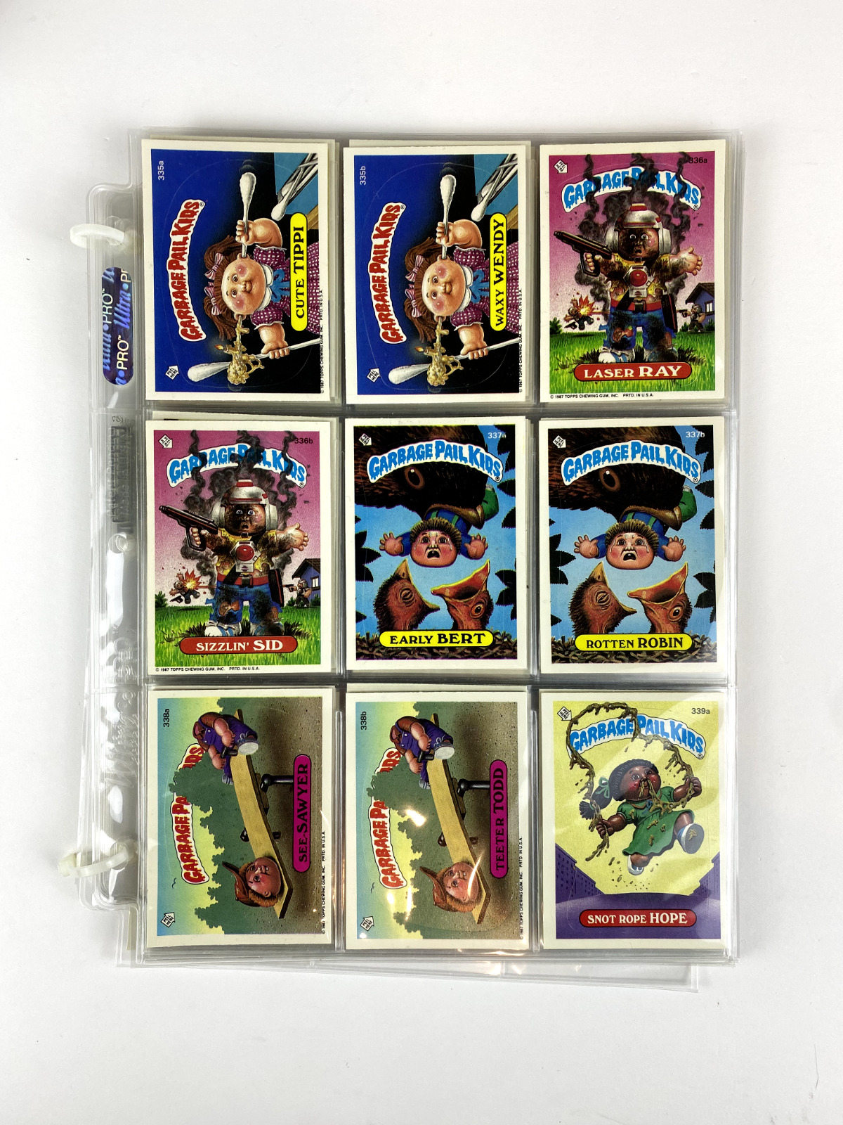 GARBAGE PAIL KIDS COMPLETE 9TH SERIES 1987 88 CARDS