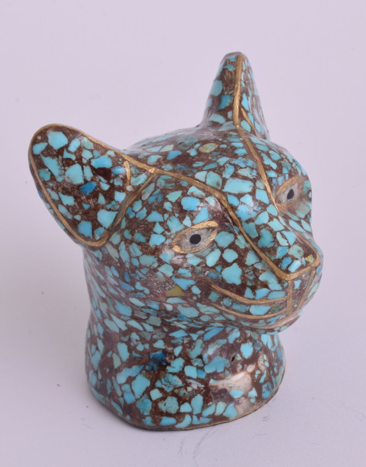 Egyptian Cat Bastet Statue-covered with Egyptian Turquoise-Decorative-Revival