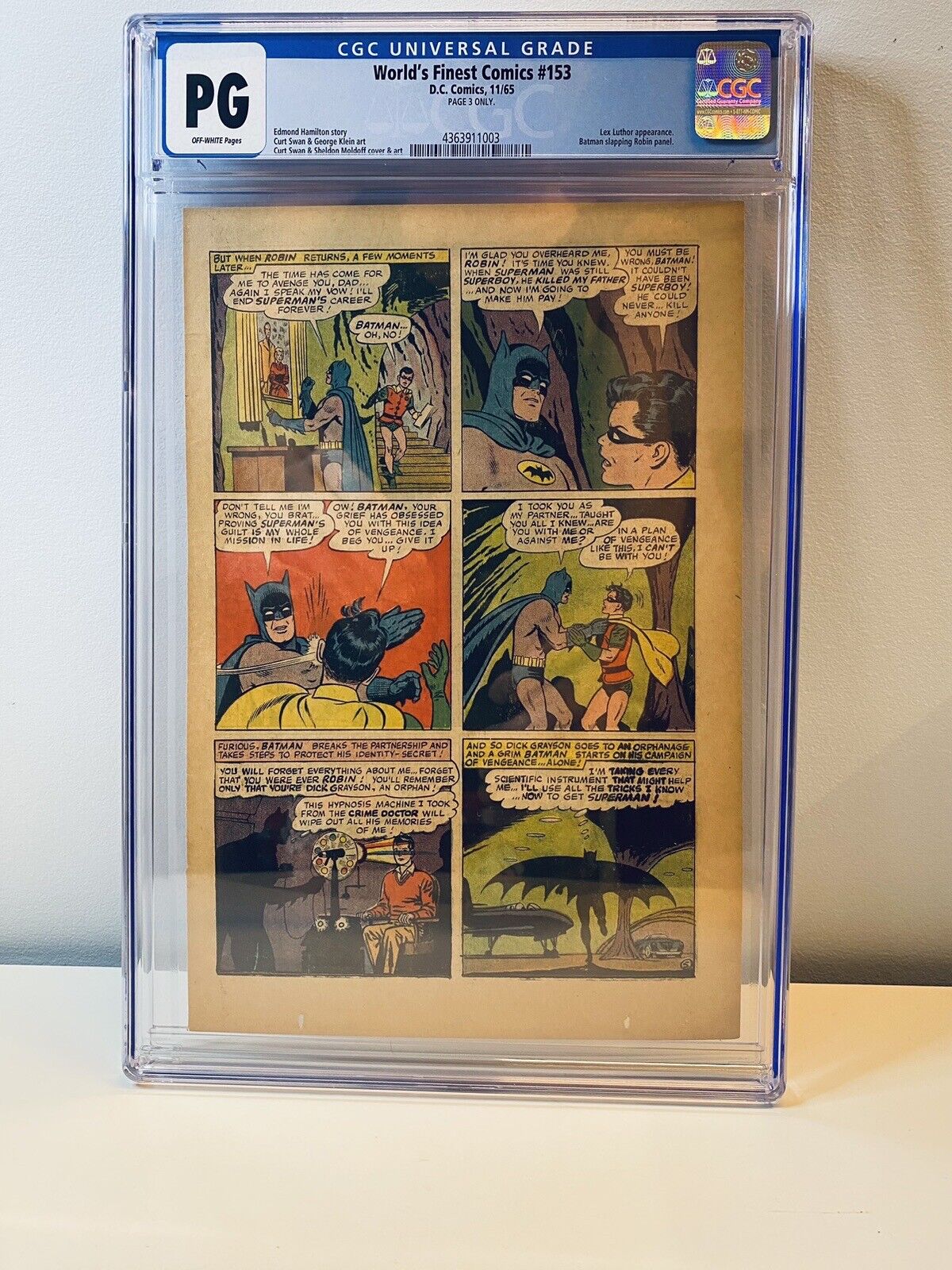 *OWN THE SLAP in A SLAB* World\'s Finest #153 (1965, DC) CGC \