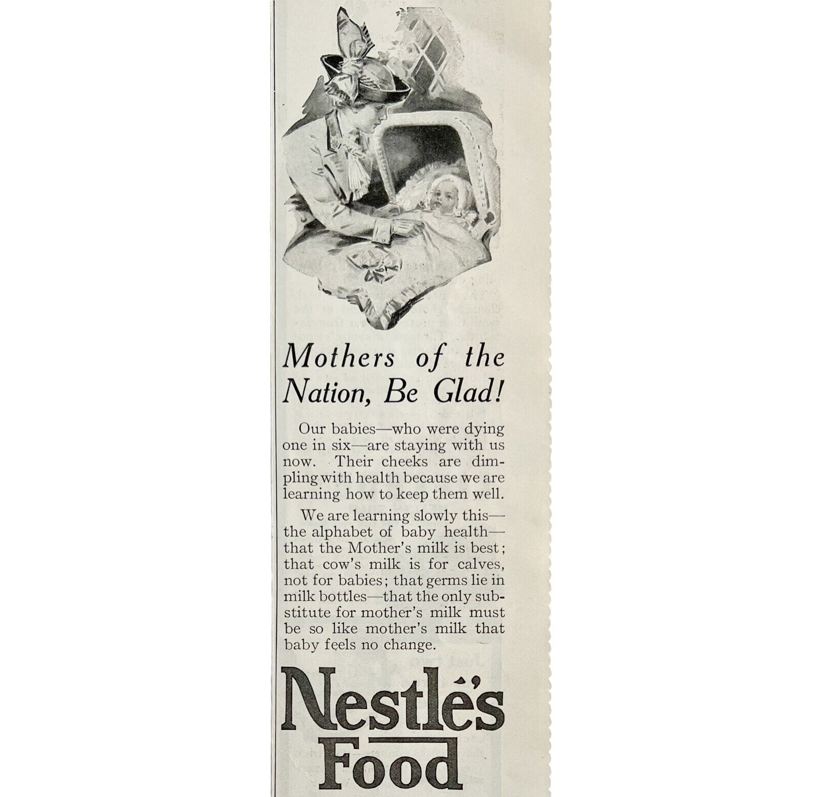 Nestle's Food Powdered Drink Mix 1913 Advertisement Mothers Of The Nation DWII9
