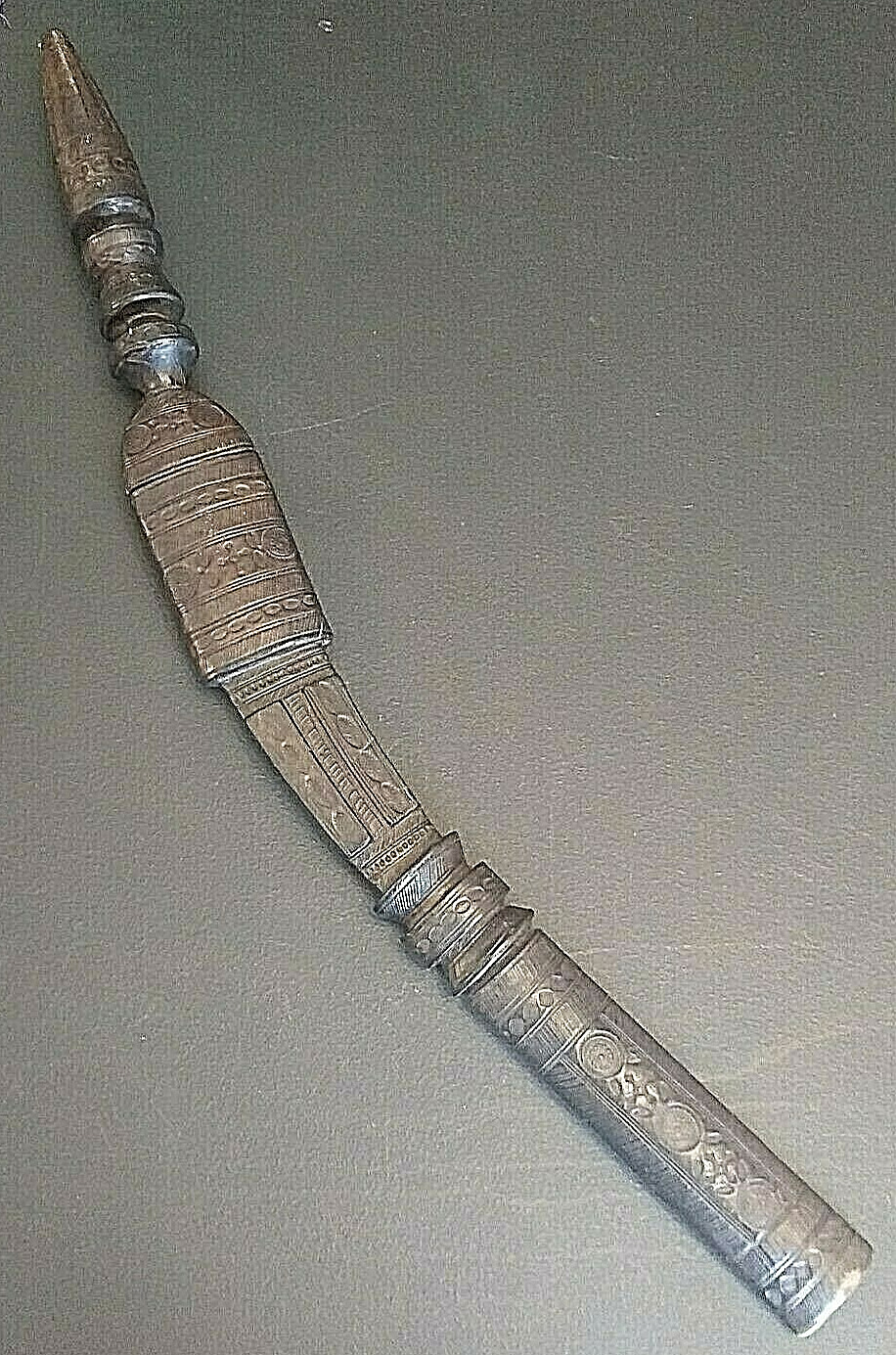 Hand Made Fixed Blade Sword Knife Made in Mali West Africa By Tuareg Tribe Old
