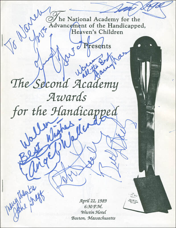 ROBERT FULLER - INSCRIBED PROGRAM SIGNED CIRCA 1989 WITH CO-SIGNERS