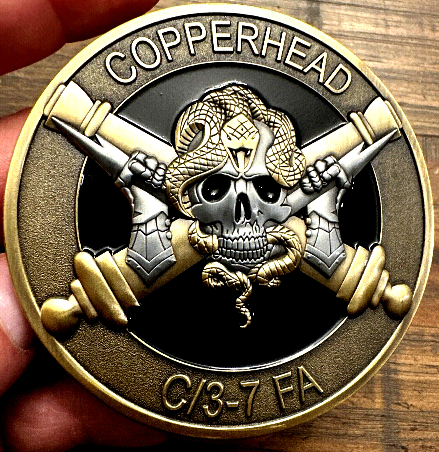Huge 3” Copperhead C/3 - 7 FA Mint Coin Deep Strike Limited \