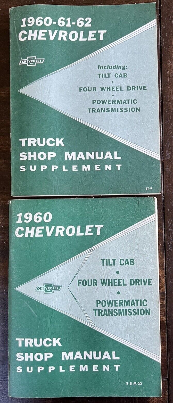 1960 & 1960-61-62 Chevrolet Truck Shop Manual Supplement General Motors Original