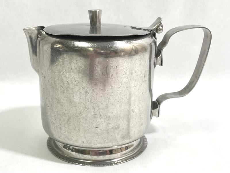 Vintage Halco 18-8 Stainless Hot Water Tea Pot Server Or Creamer