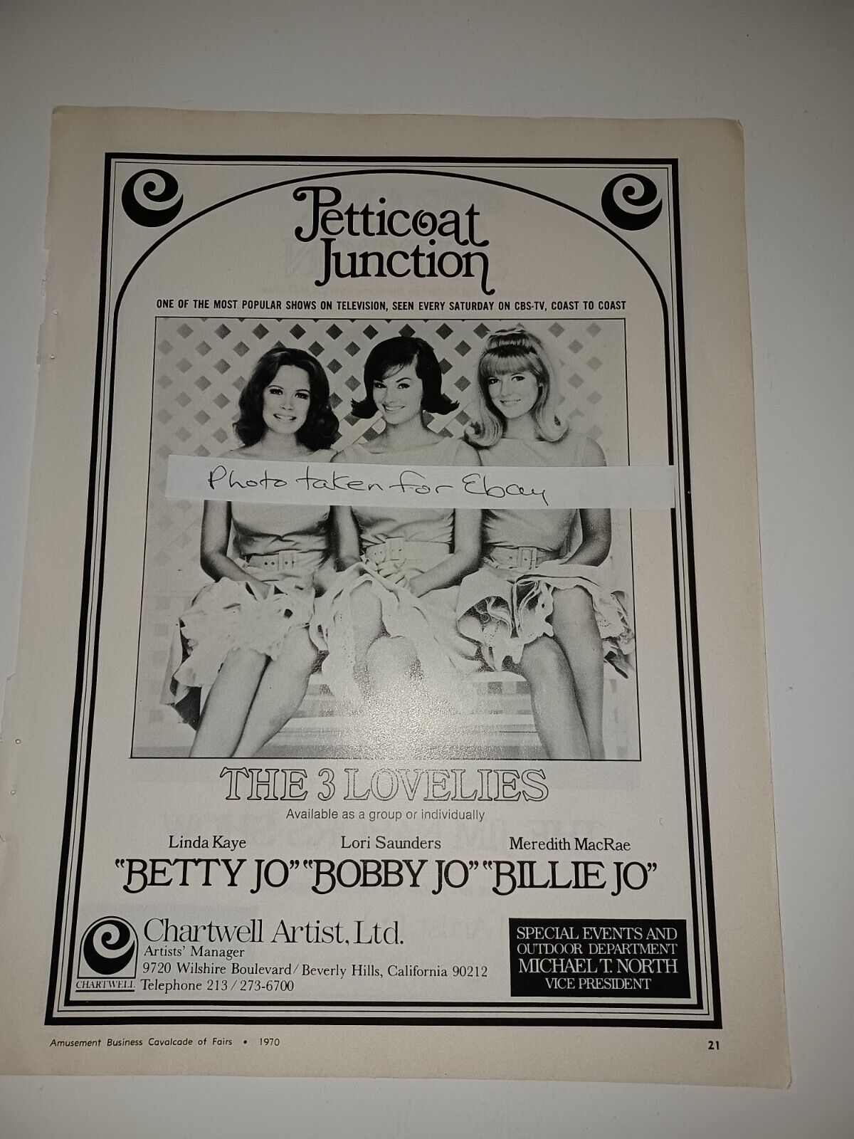 Petticoat Junction & Frank Sutton (Gomer Pyle) 1970 8x11 Magazine Ad