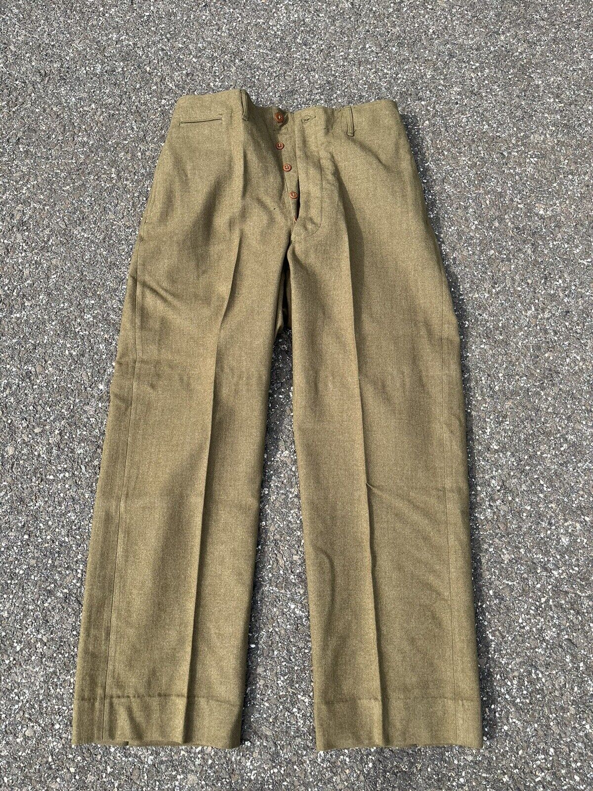 Vtg WWII US M-1937 Wool Field Trousers 1942 Date 30x 30 WW2 Pants