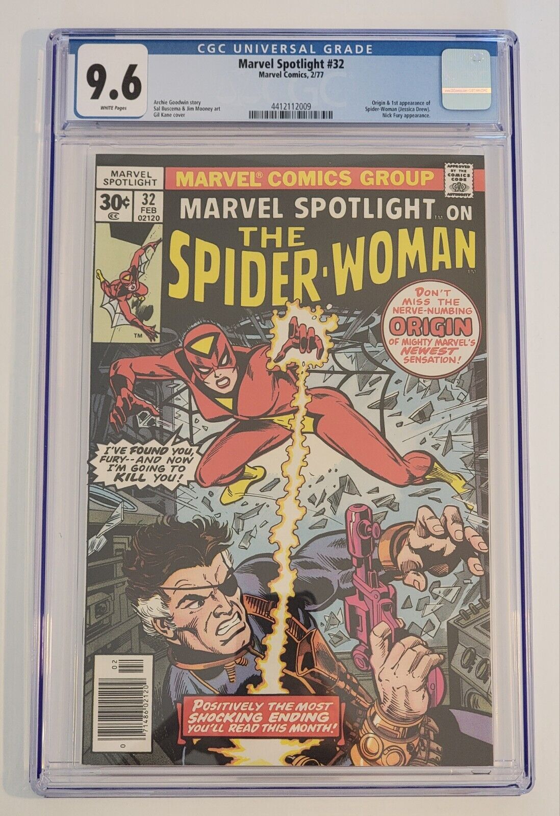 Marvel Spotlight #32 CGC NM+ 9.6 1st App Spider-Woman Jessica Drew 1977 Gil Kane