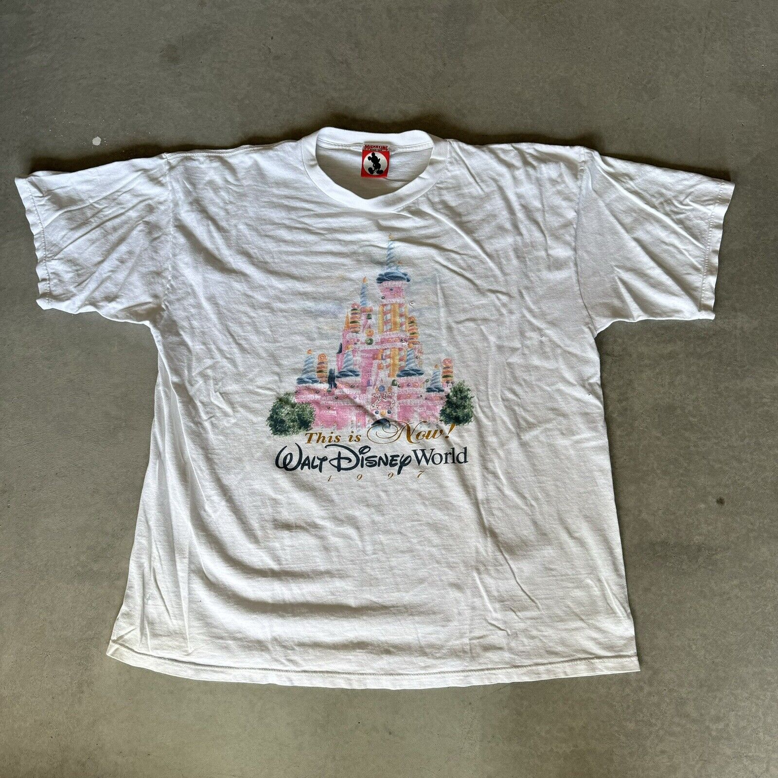 Vintage 1997 Walt Disney World Disneyland  T Shirt Size XL