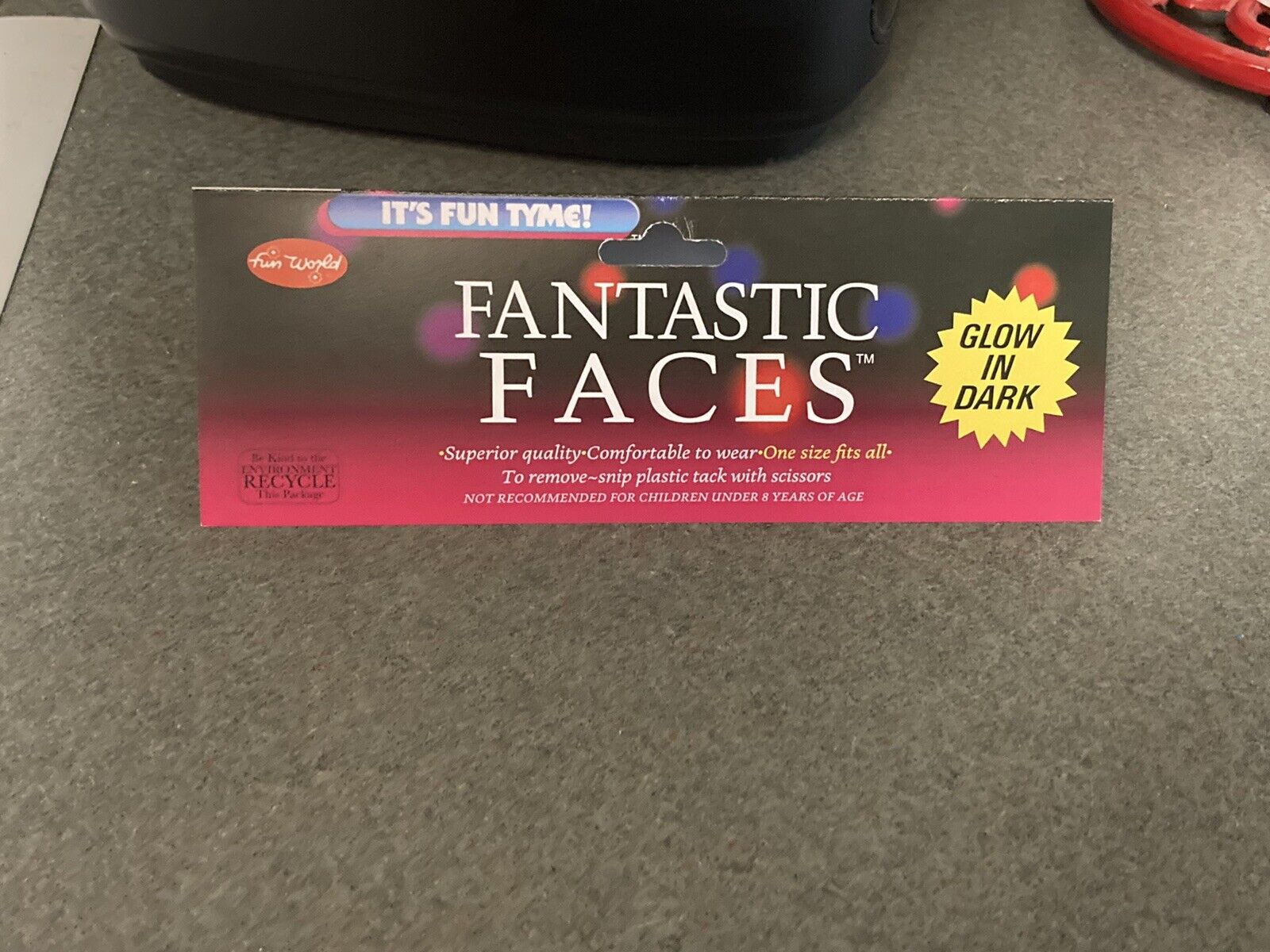 Replica Fantastic Faces Glow In The Dark Mask Tags (NOT AUTHENTIC)