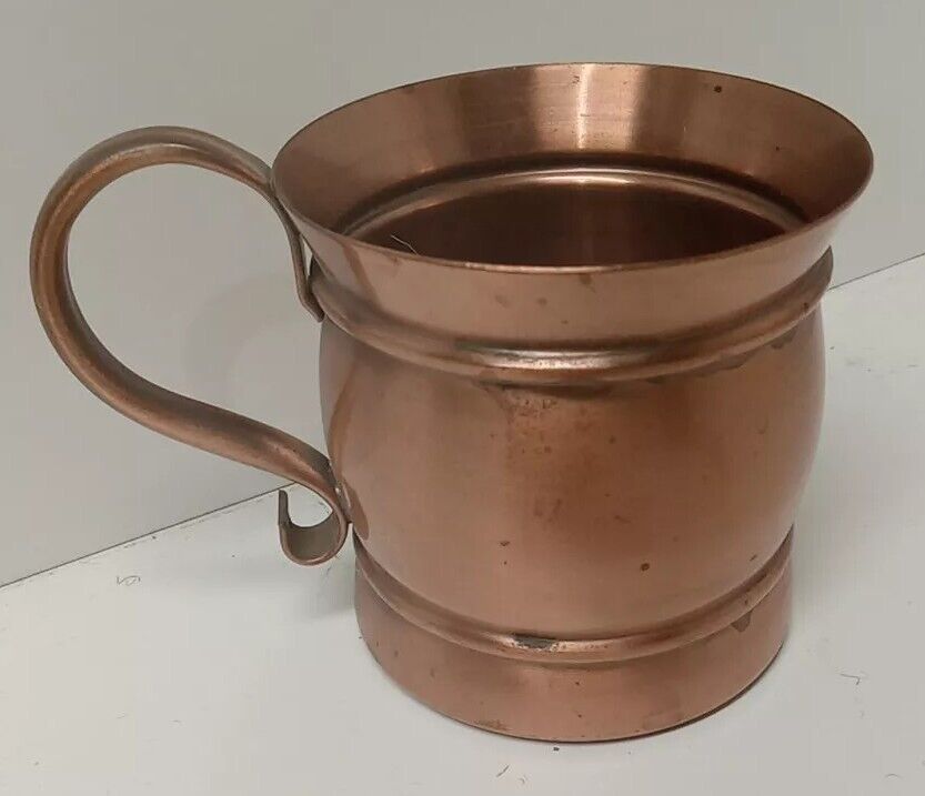 Vintage Gregorian Solid Copper Mug Made in the USA 3.5\